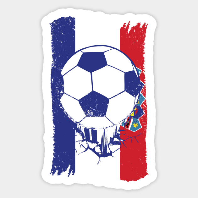 Vintage Croatian Flag with Football // Retro Croatia Soccer Sticker by SLAG_Creative